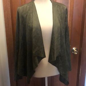 She and Sky open blazer